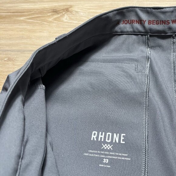 Rhône Gray Slim Fit Commuter Pants - Men’s 33 X 28 - Picture 7 of 15